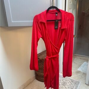 wild fable Red Wrap Dress NWT